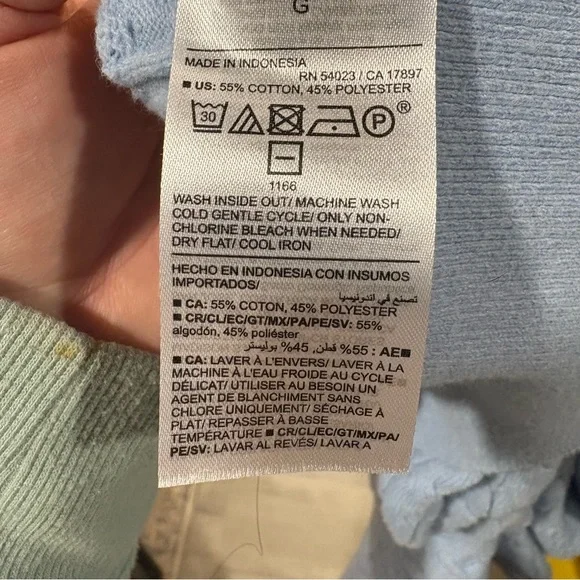 Old Navy sosoft lite blue size L blue cable knit crew neck sweater preppy casual - Picture 6 of 6